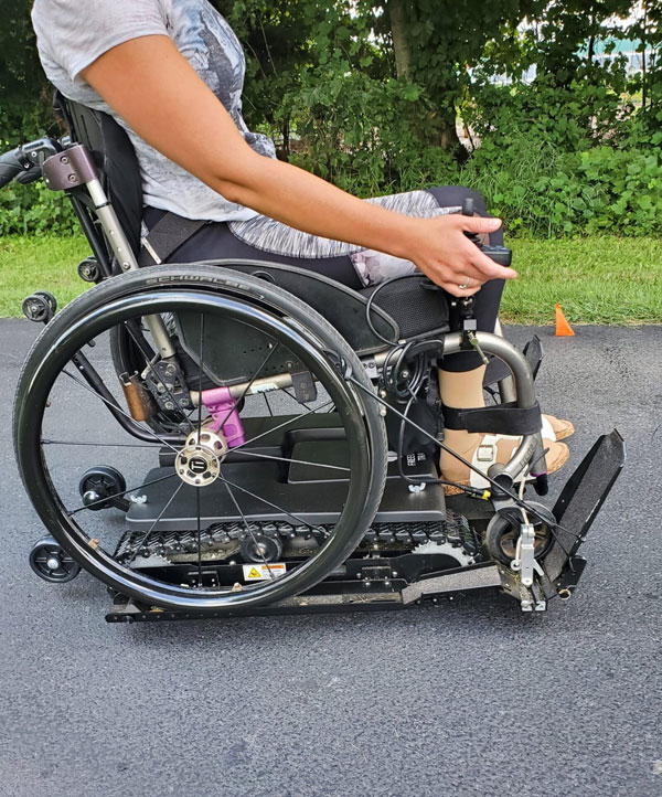 Rollstuhlkettenaufsatz: Detailansicht Modell FT1