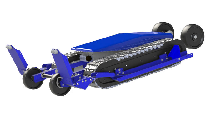 Produktbild FREEDOM TRAX Modell FT1 Rollstuhlkettenaufsatz